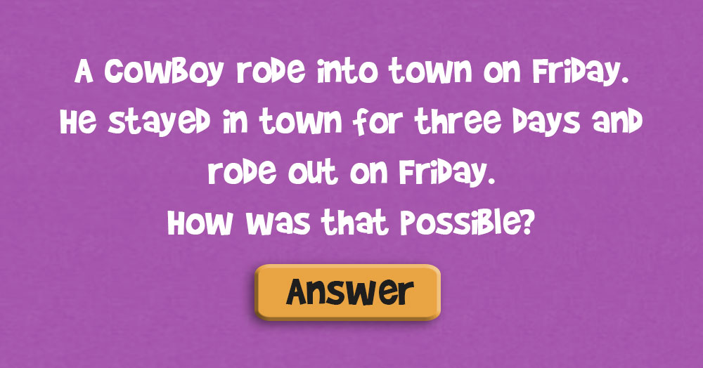 Do You Know the Answer to this Old Brain-Teaser?