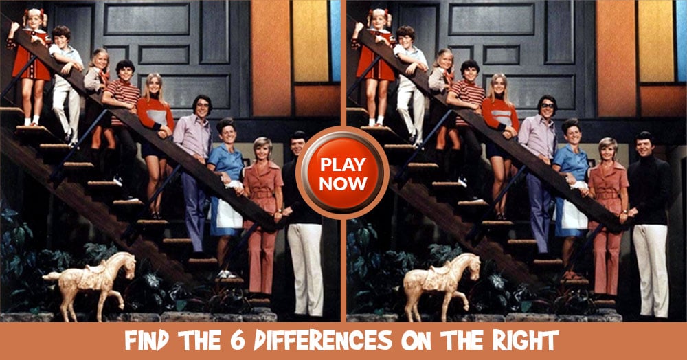 Can You Find all 6 Differences Between these Brady Bunch Images?