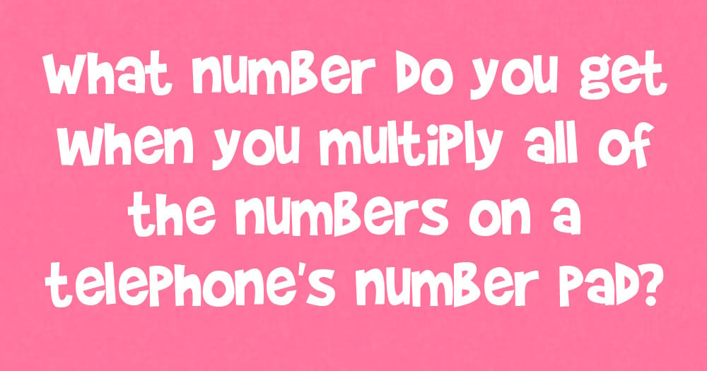 Multiplication of all Numbers in a Dial Pad Riddle