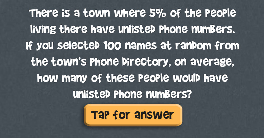 Unlisted Phone Number Riddles