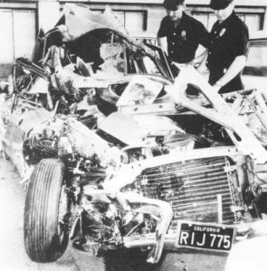 1966 wreckage of Jan Berry's Sting Ray Corvette Car