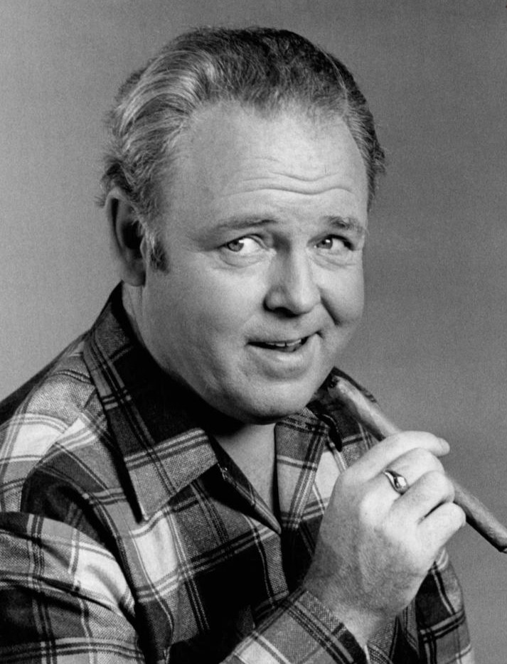Carroll O'Connor as Archie Bunker with cigar 