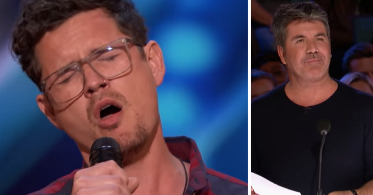Handsome Dad Of 6 Croons Bee Gees Hit, Then Simon Cowell Jumps Up To Hit Golden Buzzer