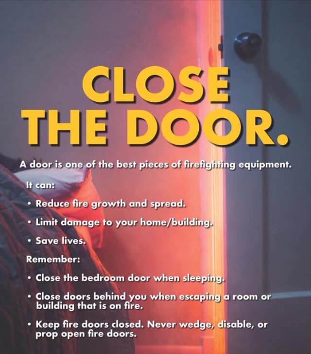a list of reasons it is safer to keep your bedroom door closed before going to sleep 