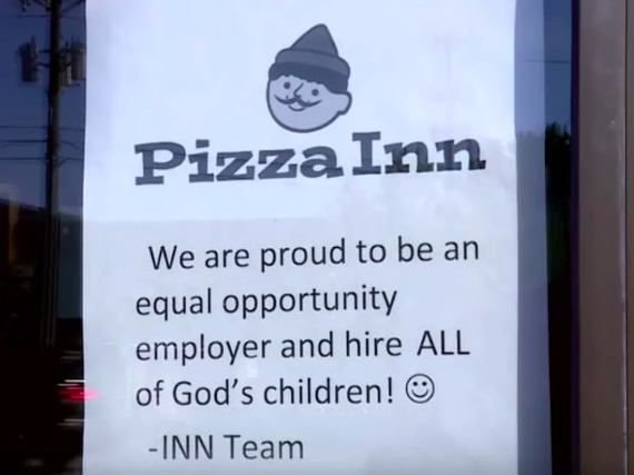 pizza inn sign