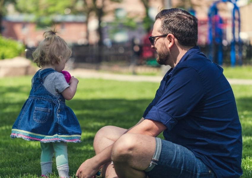 man and child