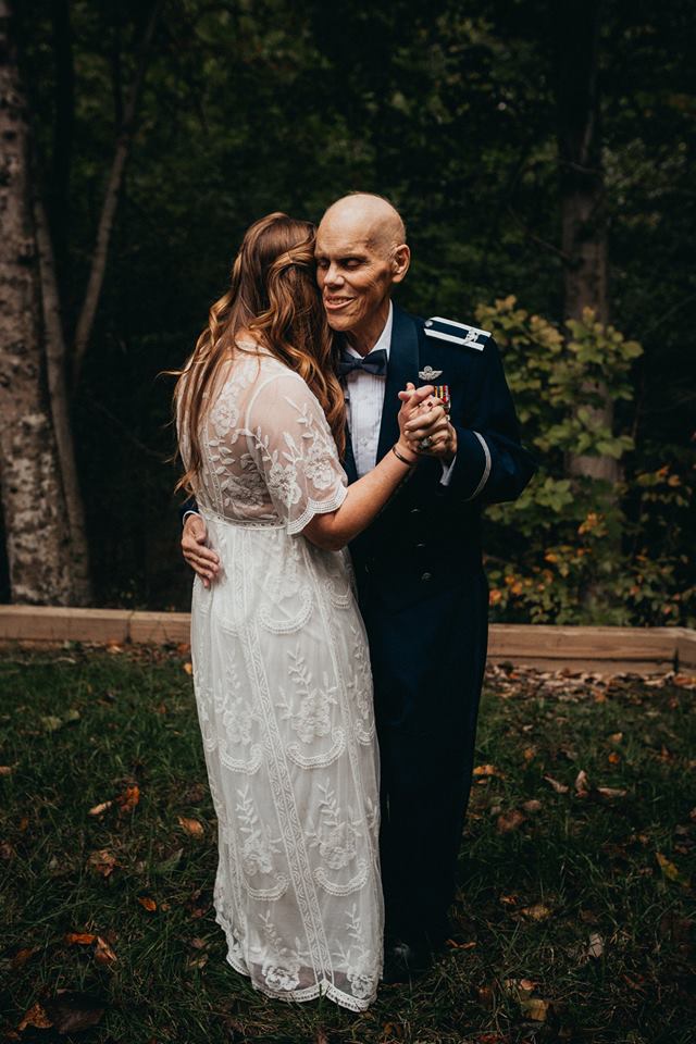 bride dancing with dying father