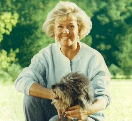 Doris Day with an animal 