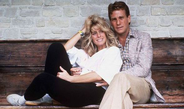 Farrah Fawcett and Ryan O'Neal 