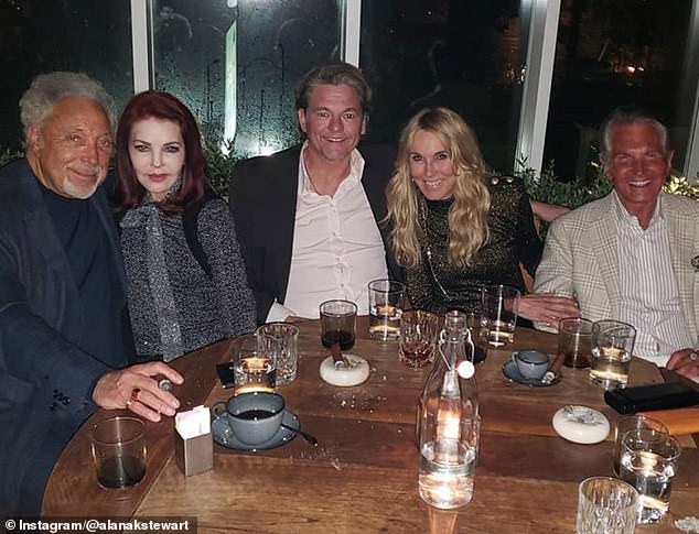 Tom Jones and Priscilla Presley out to dinner