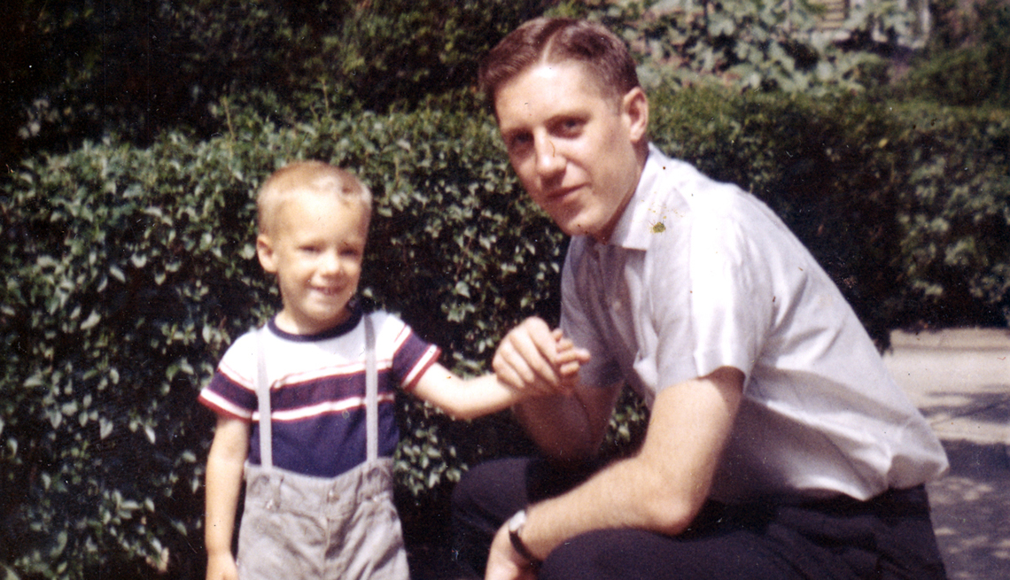 Steven Petrow as a child with his father, Richard Petrow