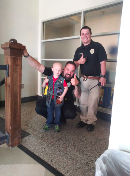 child with cancer becomes honorary first responder