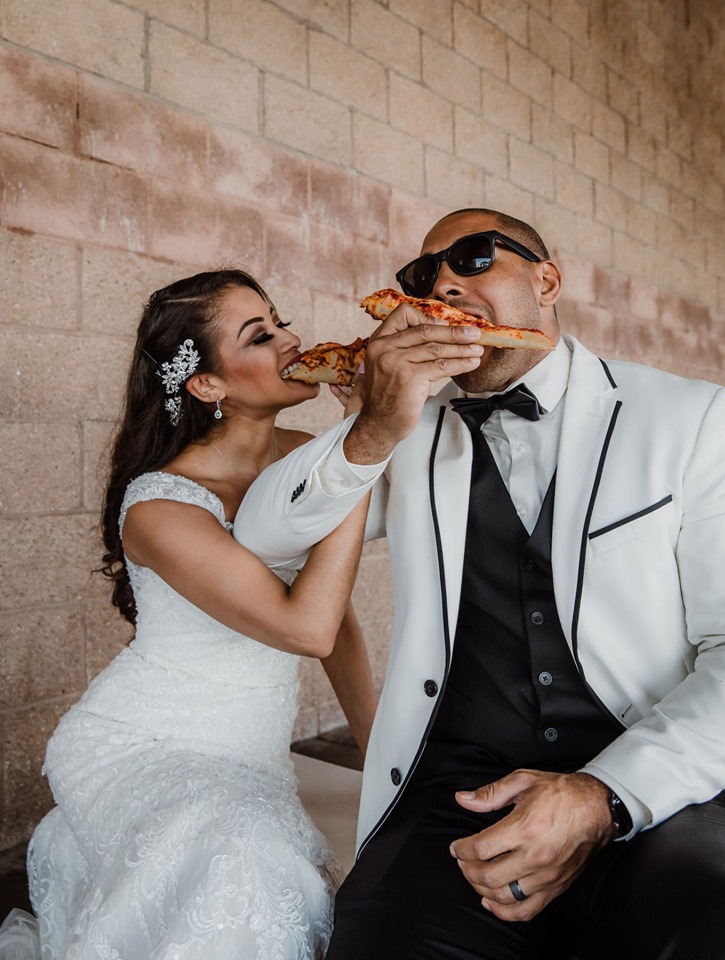 eating pizza costco food court 