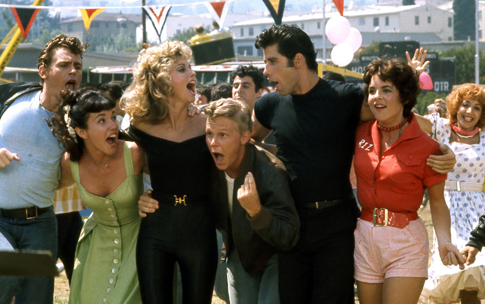 cast of grease we go together scene