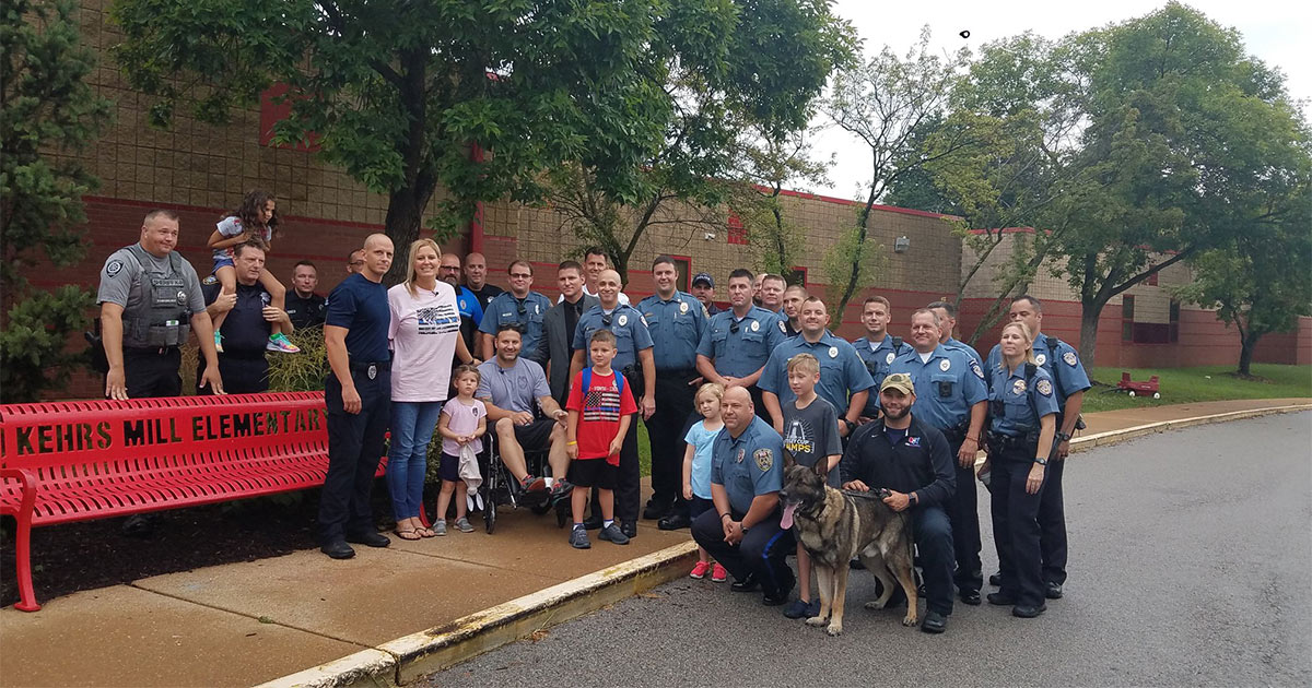 Police Officer Battling Cancer Leaves Hospital to Take Son Who Has Autism to First Day of School