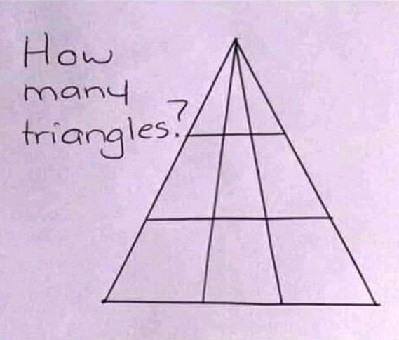 how many triangles in this photo