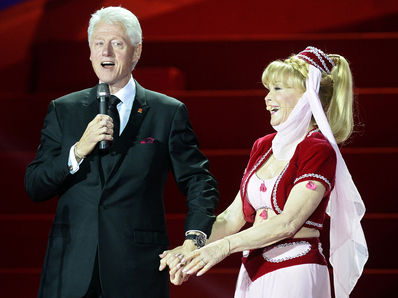 Bill Clinton and Barbara Eden I Dream of Jeannie