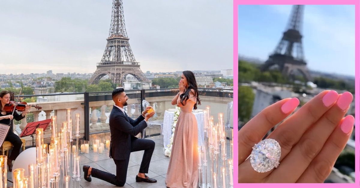 Dhar and Laura ended an elaborate proposal with an equally grand ring
