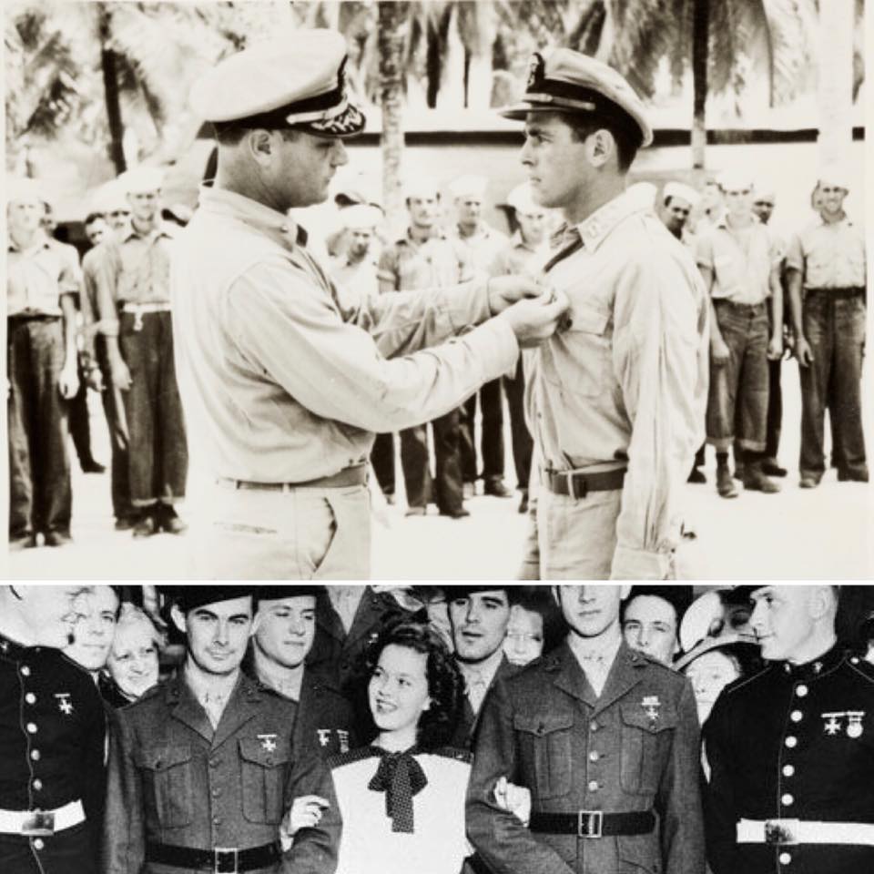 Charles Black Sr. receiving the Silver Star on September 23, 1944. 