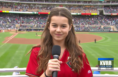 13 year old sings god bless america at twins game