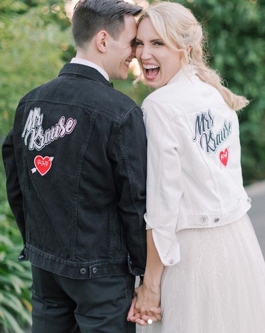 mr and mrs krause jackets molly mccook wedding