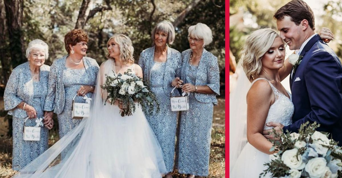 Bride Has Her Four Grandmas As Flower Girls At Her Wedding