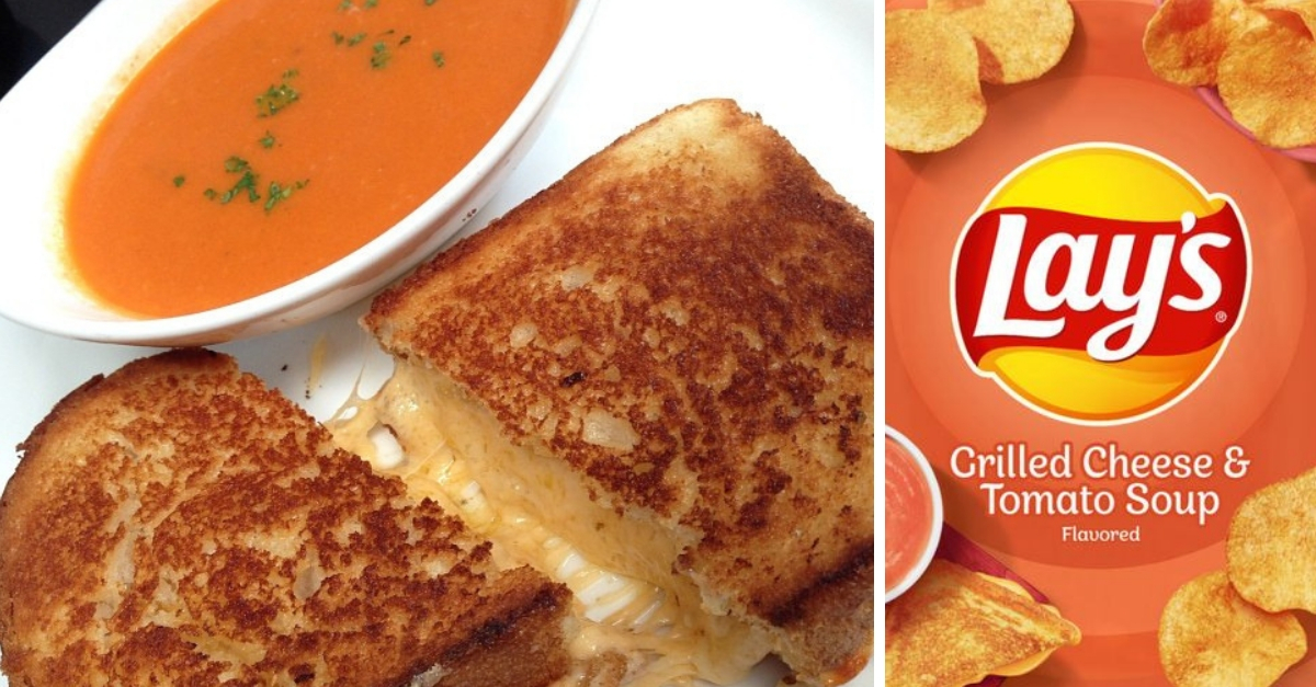 Lays is introducing Grilled Cheese and Tomato Soup chips this month