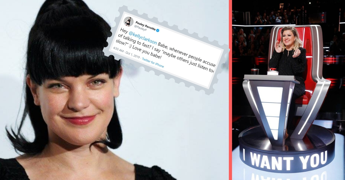 Pauley Perrette defended Kelly Clarkson after critics say she talks too much