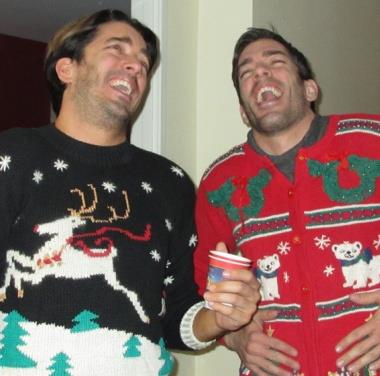 drew and jonathan scott christmas sweaters