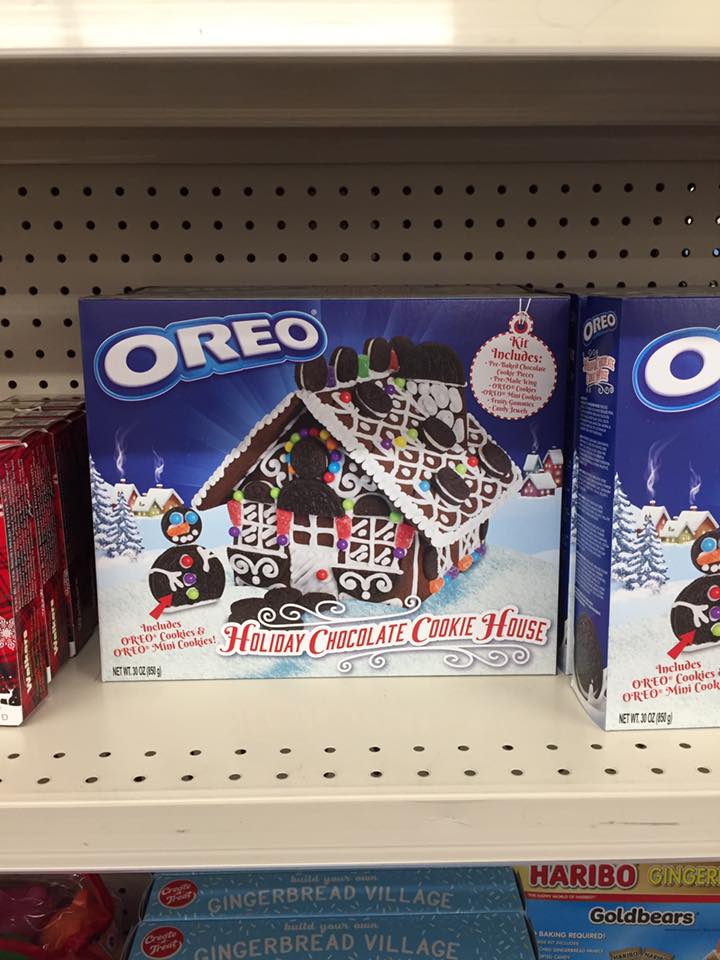 oreo holiday chocolate cookie house 