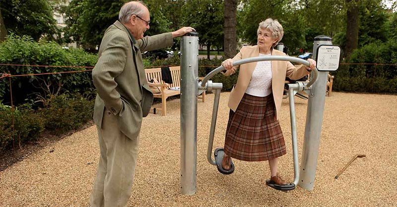 elderly playground helps boost activity and decrease loneliness 