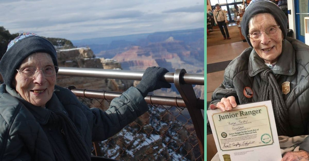 103 year old Rose Torphy became the oldest Junior Ranger at the Grand Canyon