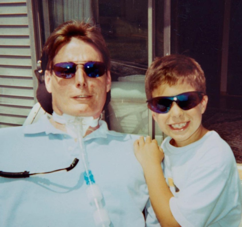 christopher reeve and son will reeve throwback photo