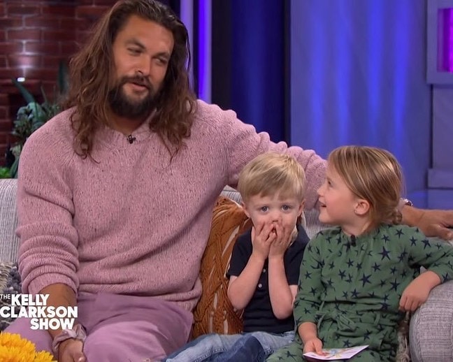 jason momoa the kelly clarkson show kids river and remy