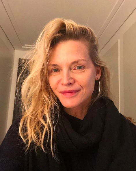 michelle pfeiffer makeup-free selfie