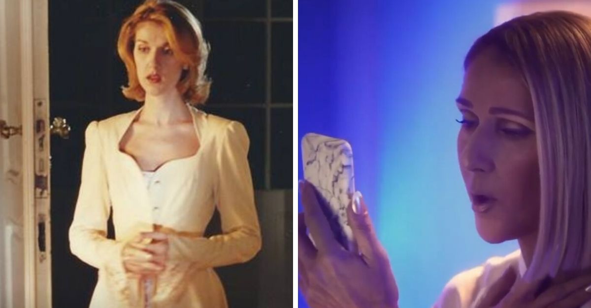 Celine Dion recreates her iconic 90s music video