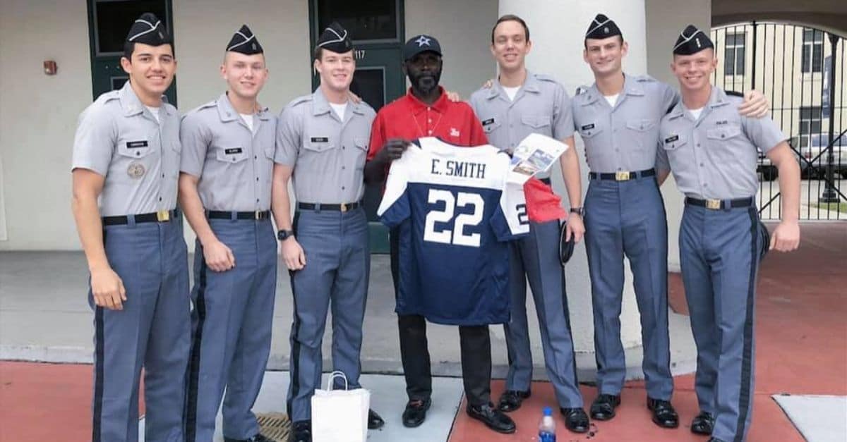 Citadel cadets give longtime janitor tickets to Dallas Cowboys game