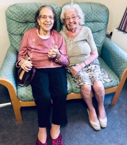 Kathleen Saville and Olive Woodward remain friends in their shared nursing home