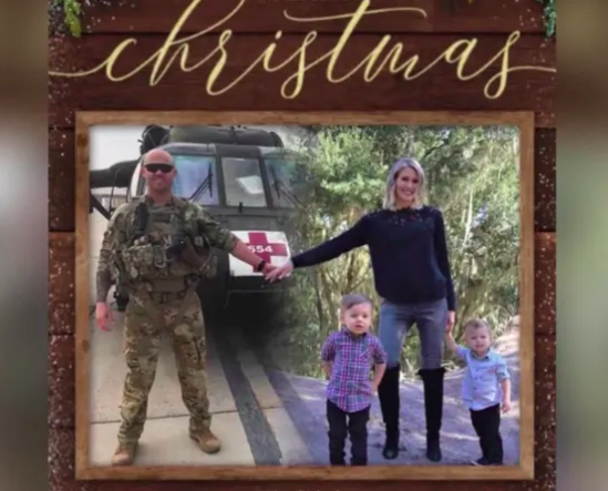 christmas card brings military family together for holidays