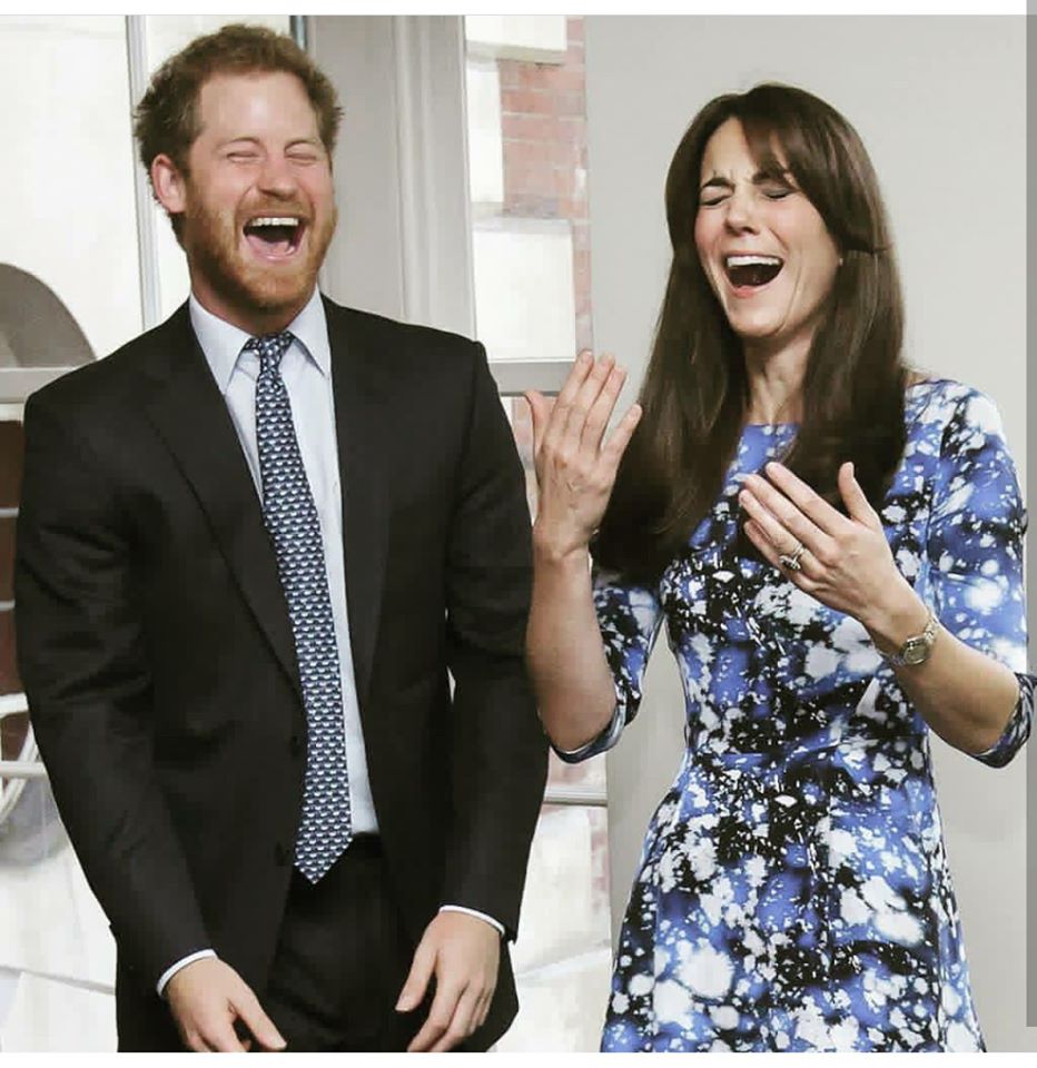 prince harry kate middleton laughing 