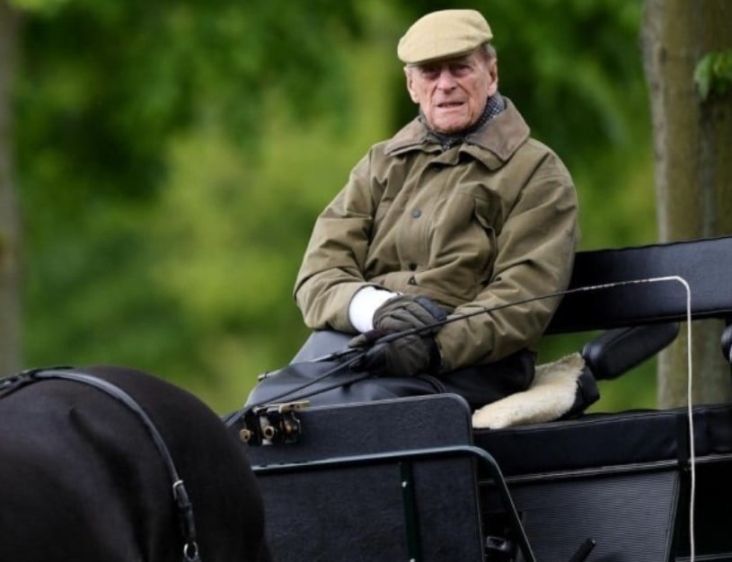 prince philip on a carriage 