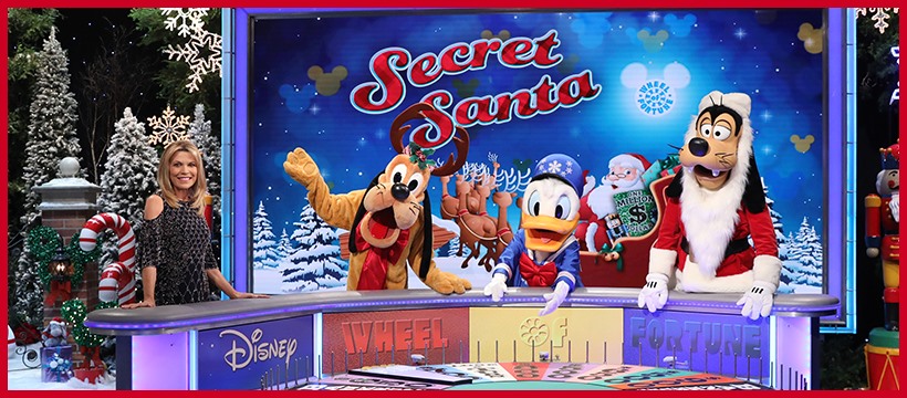 wheel of fortune secret santa disney vanna white goofy pluto donald duck