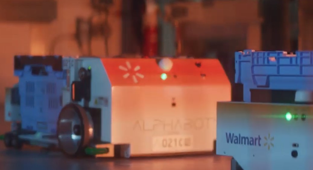 robots working walmart