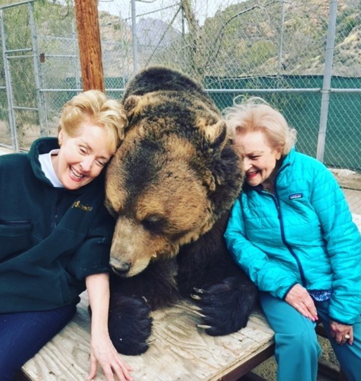 betty white and bear