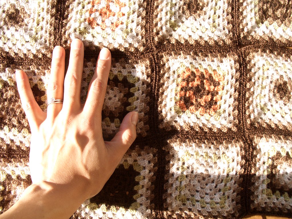 crocheted handmade blanket 