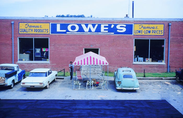 what lowe's looked like when it first opened