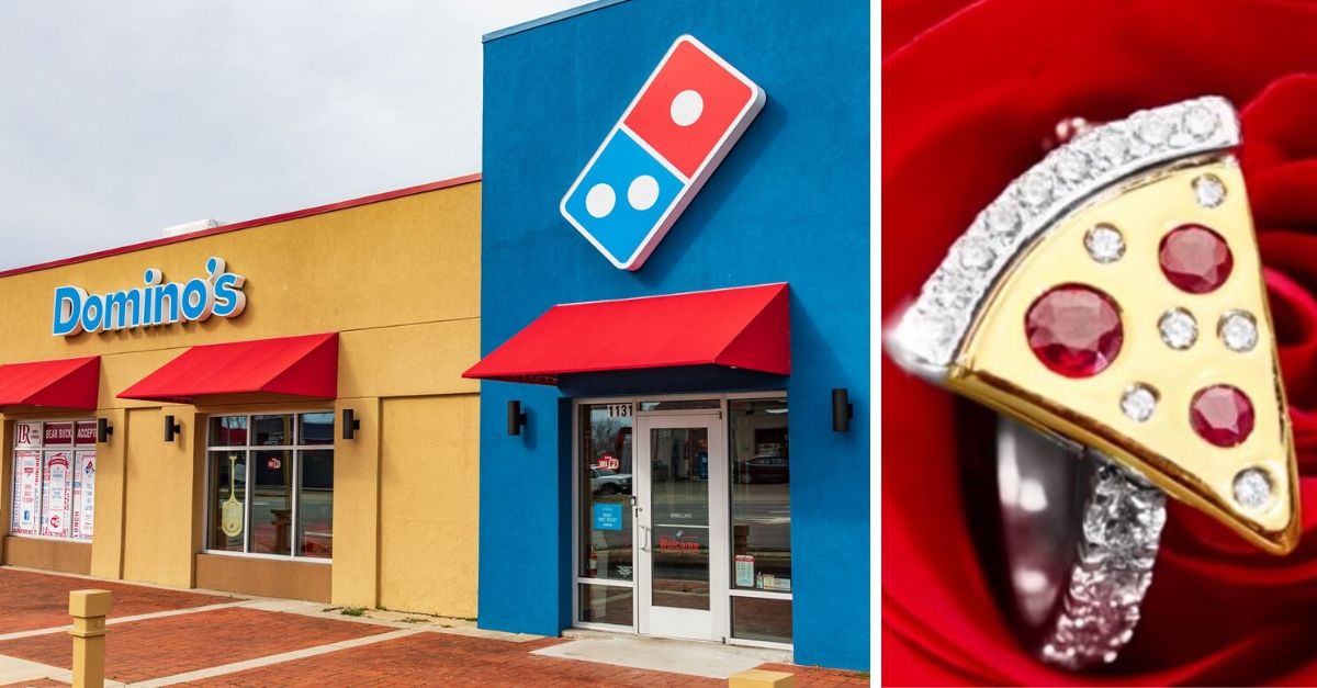 Dominos is giving away a real pizza engagement ring