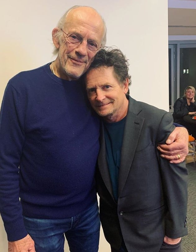 back to the future reunion christopher lloyd michael j fox 