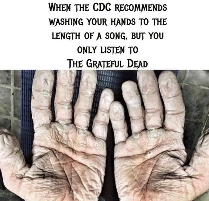 grateful dead washing hands meme