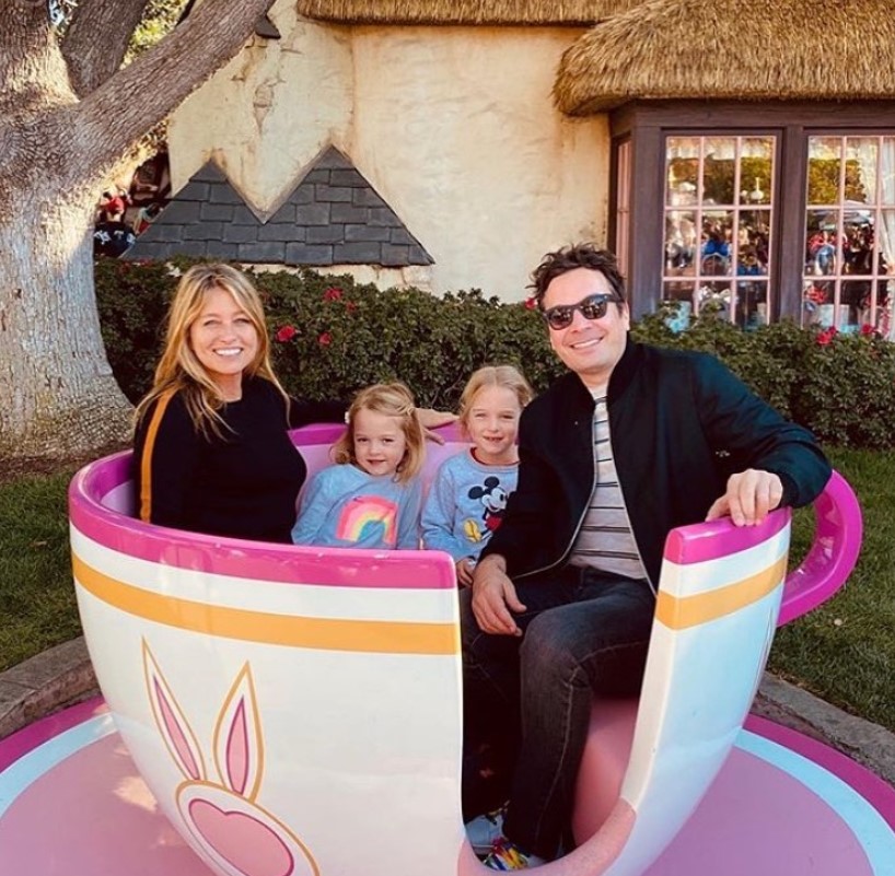 jimmy fallon wife nancy and two daughters at disney